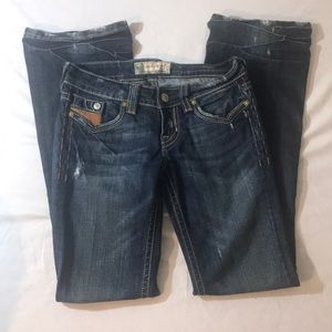 MEK Boot Cut Distressed Jeans 26/34